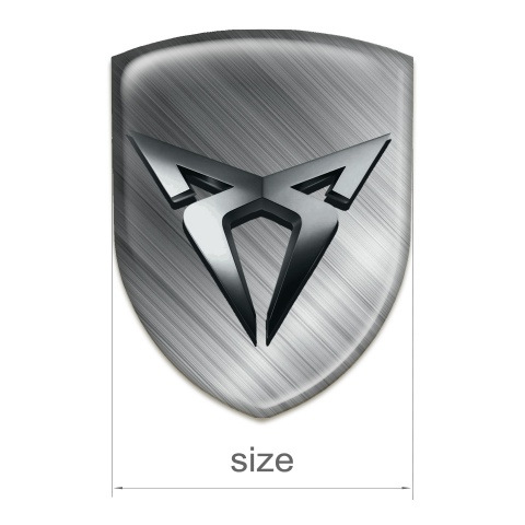 Seat Cupra Logo Emblem Brushed Metal Effect 