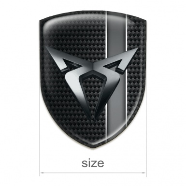 Seat Cupra Silicone Emblem dark Base with Gray Ribbon Version 