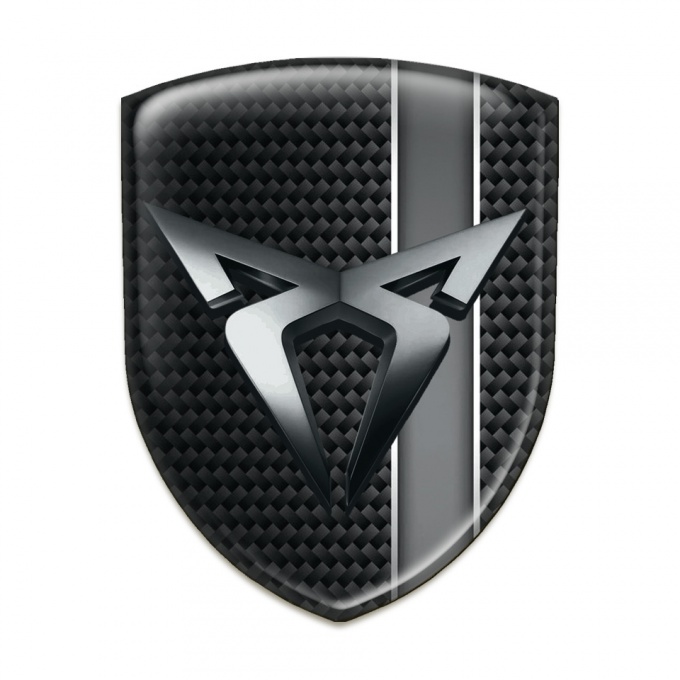 Seat Cupra Silicone Emblem dark Base with Gray Ribbon Version 