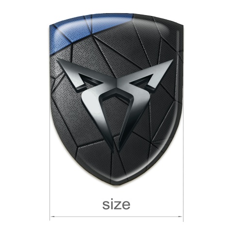 Seat Cupra Resin Sticker Black Blue mosaic effect 