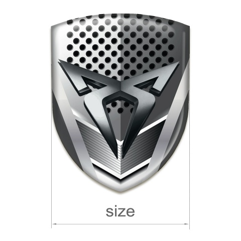 Seat Cupra Car Interior Badge Metal Shield Effect 