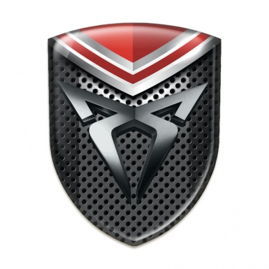 Seat Cupra Silicone Car Decal Badge Perforated base with Red detail