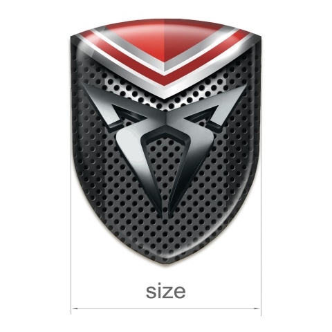 Seat Cupra Silicone Car Decal Badge Perforated base with Red detail