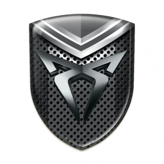Seat Cupra Silicone Badge Perforated base with Gray Detail 