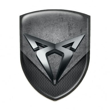 Seat Cupra Emblem Badge Logo Stylish Scratched Plate with Mesh 