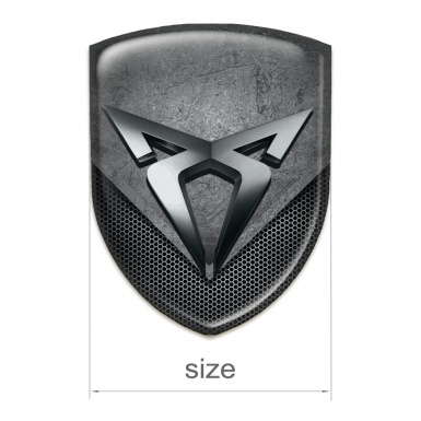Seat Cupra Emblem Badge Logo Stylish Scratched Plate with Mesh 