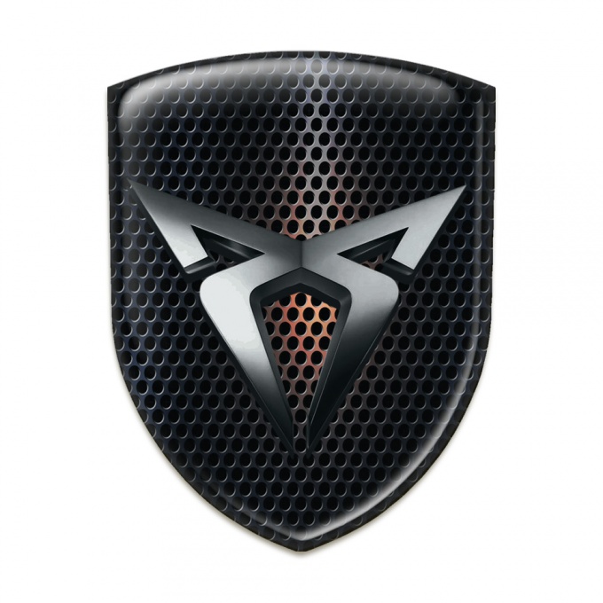 Seat Cupra Silicone Emblem Perforated Base with Logo Shadow Effect 