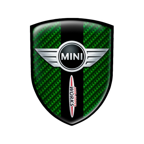 Mini Cooper Emblem Silicone Green Carbon John Edition