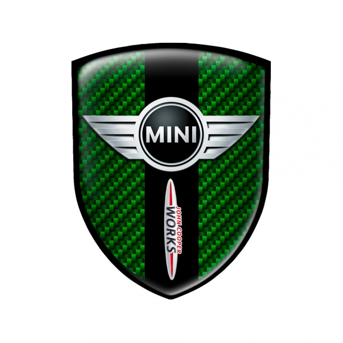 Mini Cooper Emblem Silicone Green Carbon John Edition