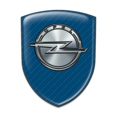 Opel Silicone Car Decal Badge Navy Blue carbon Design 