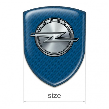 Opel Silicone Car Decal Badge Navy Blue carbon Design 