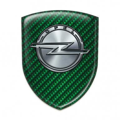 Opel Emblem Badge Logo Green Carbon Design 