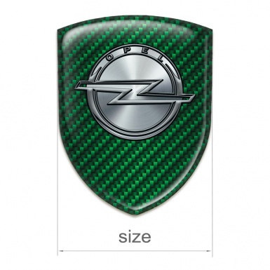 Opel Emblem Badge Logo Green Carbon Design 