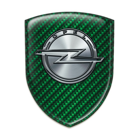 Opel Emblem Badge Logo Green Carbon Design 