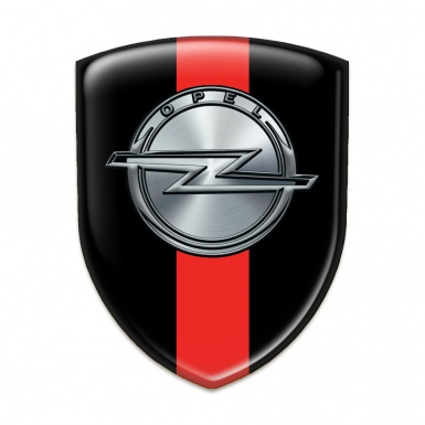 Opel Emblem Interior Black with Red Band Design 