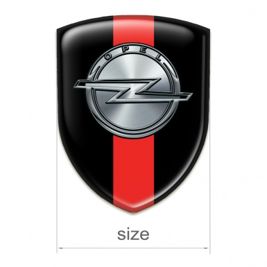 Opel Emblem Interior Black with Red Band Design 