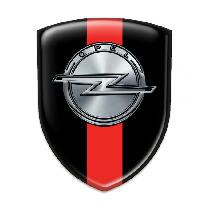 Opel Emblem Interior Black with Red Band Design 