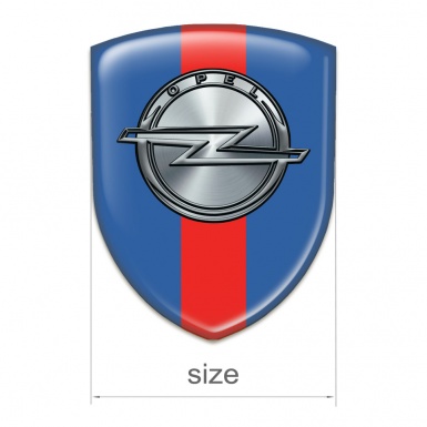 Opel Self Adhesive Car logo Emblem Blue with Red Band Design 