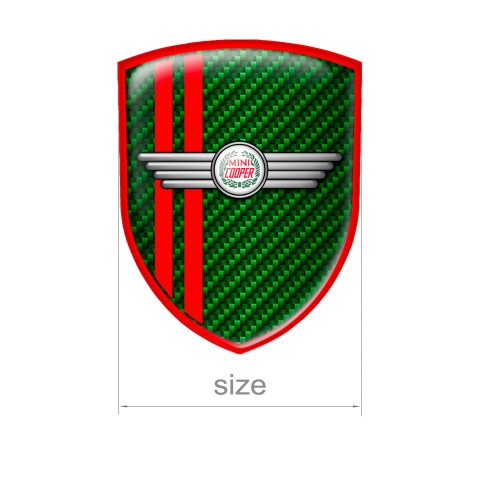Mini Cooper Emblem Silicone Black Green Carbon Old Logo