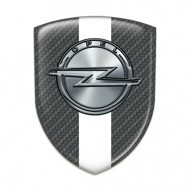 Opel Silicone Badge Carbon with White Ribbon Edition 