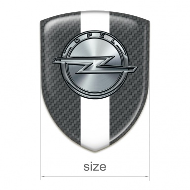 Opel Silicone Badge Carbon with White Ribbon Edition 
