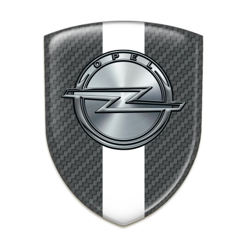 Opel Silicone Badge Carbon with White Ribbon Edition 