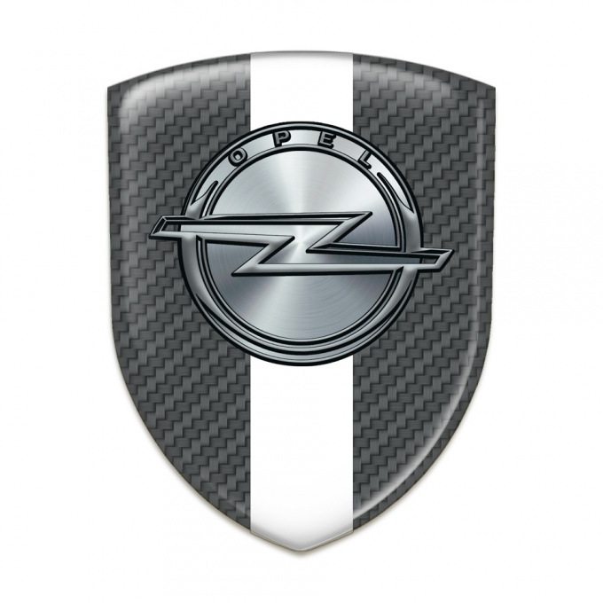 Opel Silicone Badge Carbon with White Ribbon Edition 