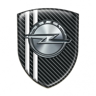 Opel Silicone Emblem Black Carbon White Stripes Edition 