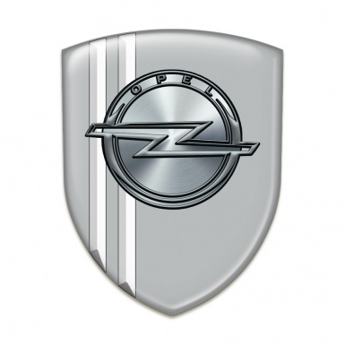 Opel Silicone Emblem Gray with White Stripes Edition 