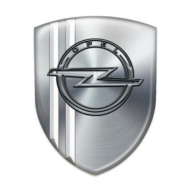 Opel Resin Sticker Silver with White Stripes Edition 