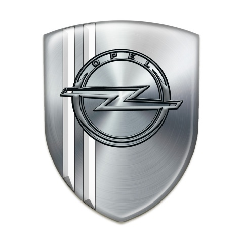 Opel Resin Sticker Silver with White Stripes Edition 