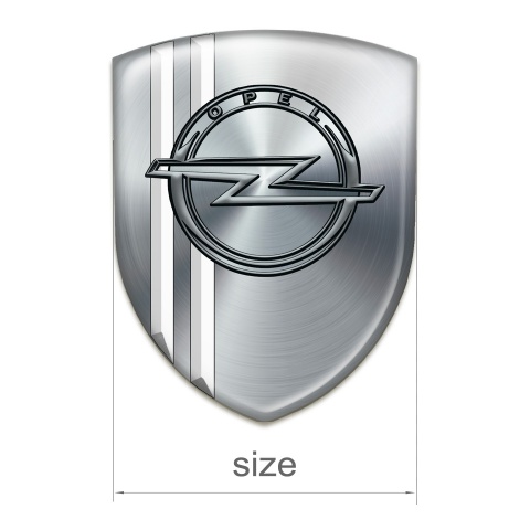 Opel Resin Sticker Silver with White Stripes Edition 