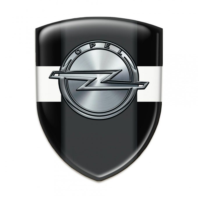 Opel Silicone Emblem Black with White Band Version 
