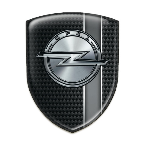 Opel Self Adhesive Emblem Logo Dark Base with Grey Band 