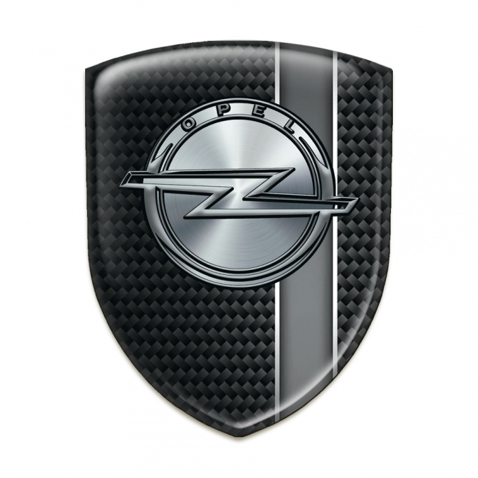 Opel Self Adhesive Emblem Logo Dark Base with Grey Band 
