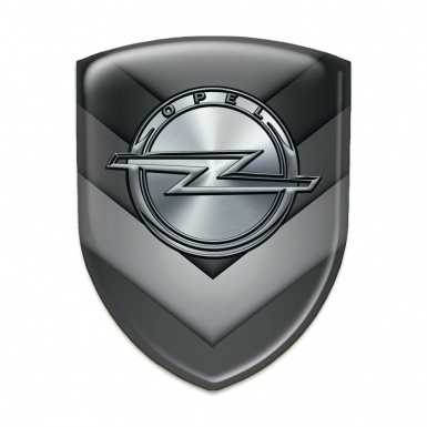 Opel Domed Emblem Gray Shades Details Design 