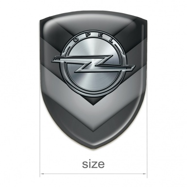 Opel Domed Emblem Gray Shades Details Design 