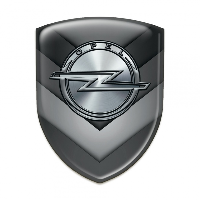Opel Domed Emblem Gray Shades Details Design 