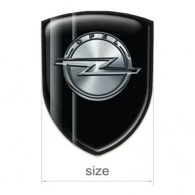 Opel Silicone Emblem Black Base with Grey Lines 