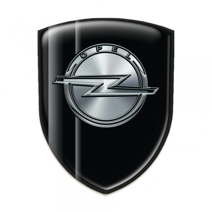 Opel Silicone Emblem Black Base with Grey Lines 