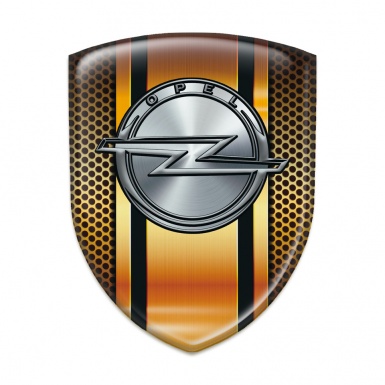 Opel Resin Sticker Copper Grid Design 