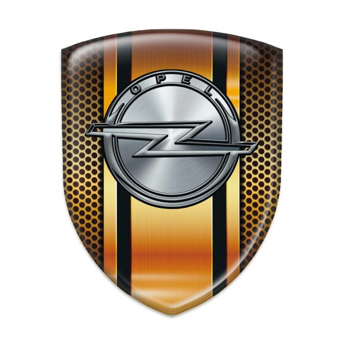 Opel Resin Sticker Copper Grid Design 