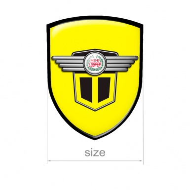 Mini Cooper Shield Emblem Silicone Black Yellow Edition