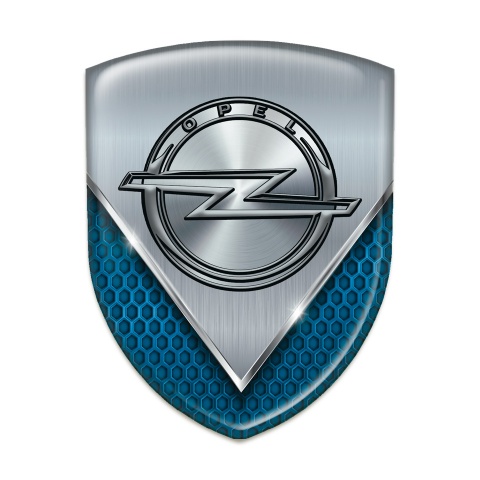 Opel Emblem Exterior Blue Mesh with Aluminium Plates Design 