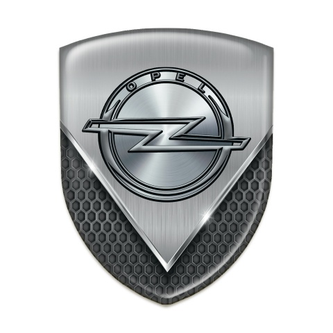 Opel Tuning Badge Dark Mesh with Aluminium Plate Style 