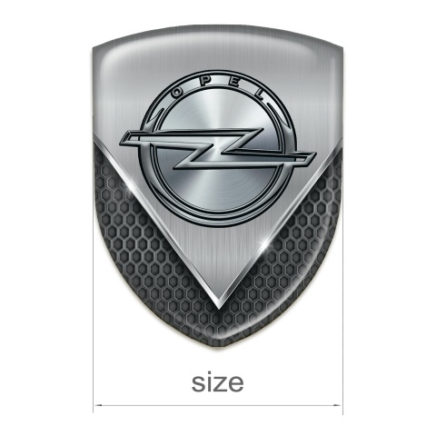 Opel Tuning Badge Dark Mesh with Aluminium Plate Style 