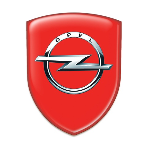 Opel Silicone Badge Red Base Classic Logo 
