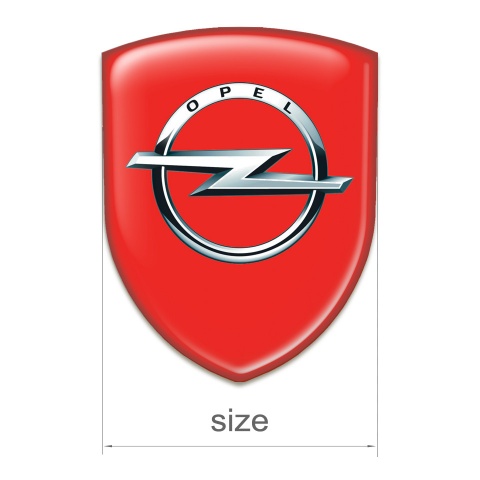 Opel Silicone Badge Red Base Classic Logo 