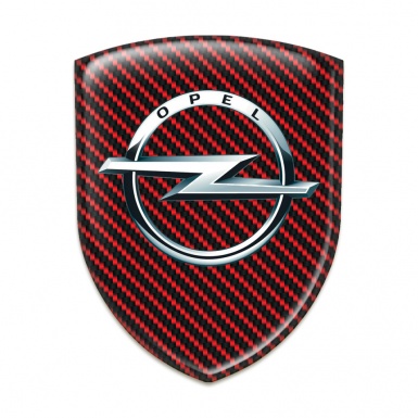 Opel Silicone Car Decal Badge red carbon Base Classic Logo 