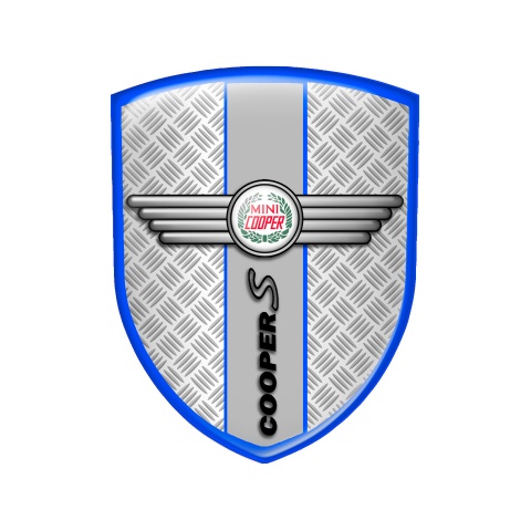 Mini Cooper S Emblem Silicone Shield Steel Navy Edition